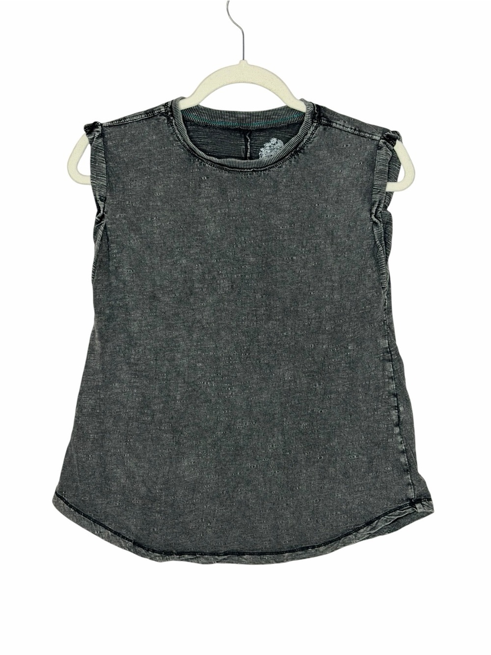 Pilcro Washed Black Sleeveless Crew Tank - Picture 1 of 10